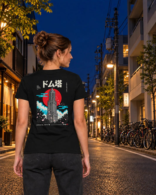 Saki Tee 咲 | Origin Dark — tweede rugfoto