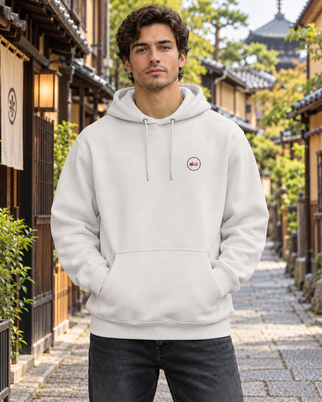 Nukumori Hoodie 温もり | Origin Light — front view in Japan